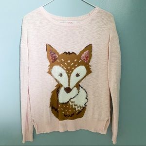 Justice Fox Knit Sweater